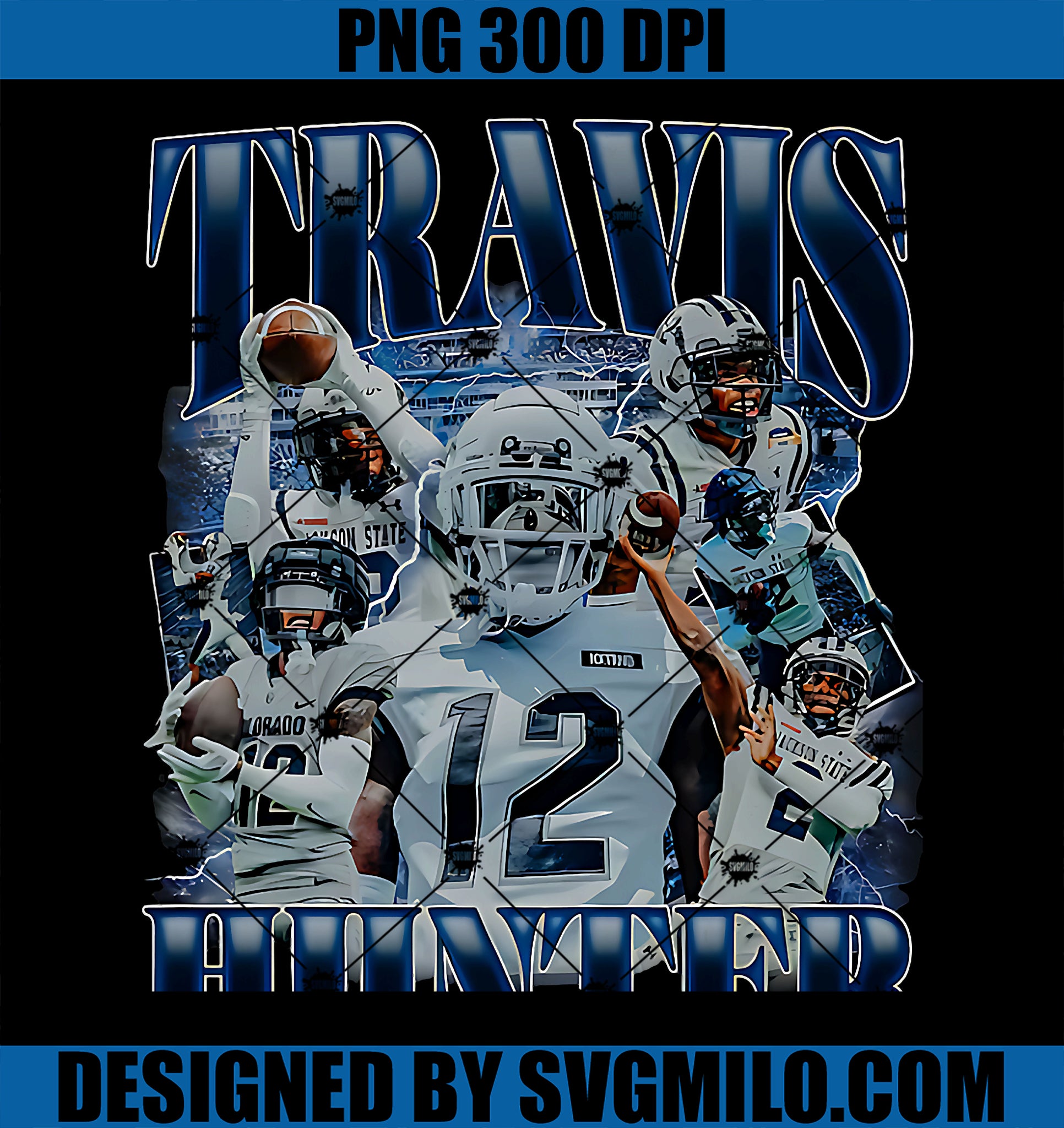 Travis Hunter Design 90s Graphic PNG