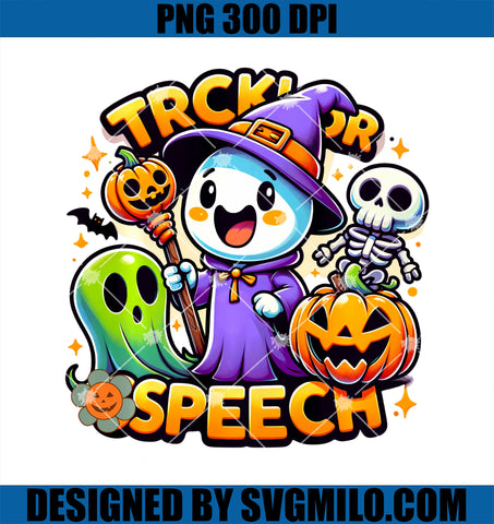 Trick or Speech Retro Halloween PNG, SLP Speech Therapy PNG