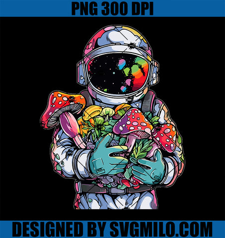 Trippy Astronaut Art EDM Mushroom Psychedelic Rave PNG