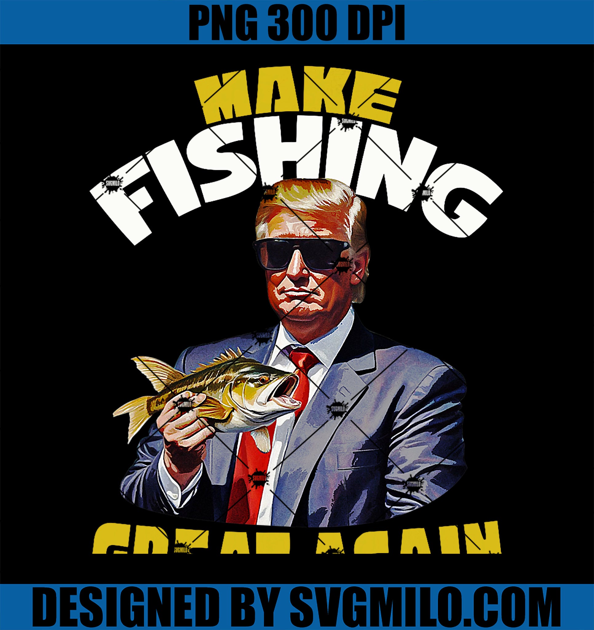 Trout Fishing, Trump Fishing Apparel PNG