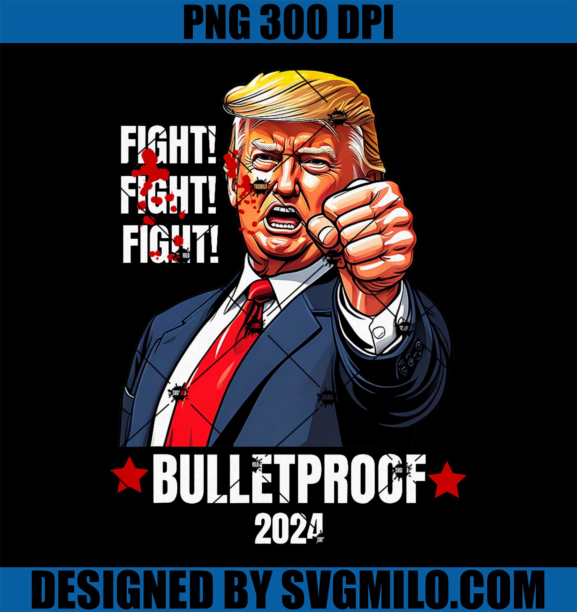 Trump Shot Bulletproof Bloody Ear Bleeding Butler PA Trump PNG