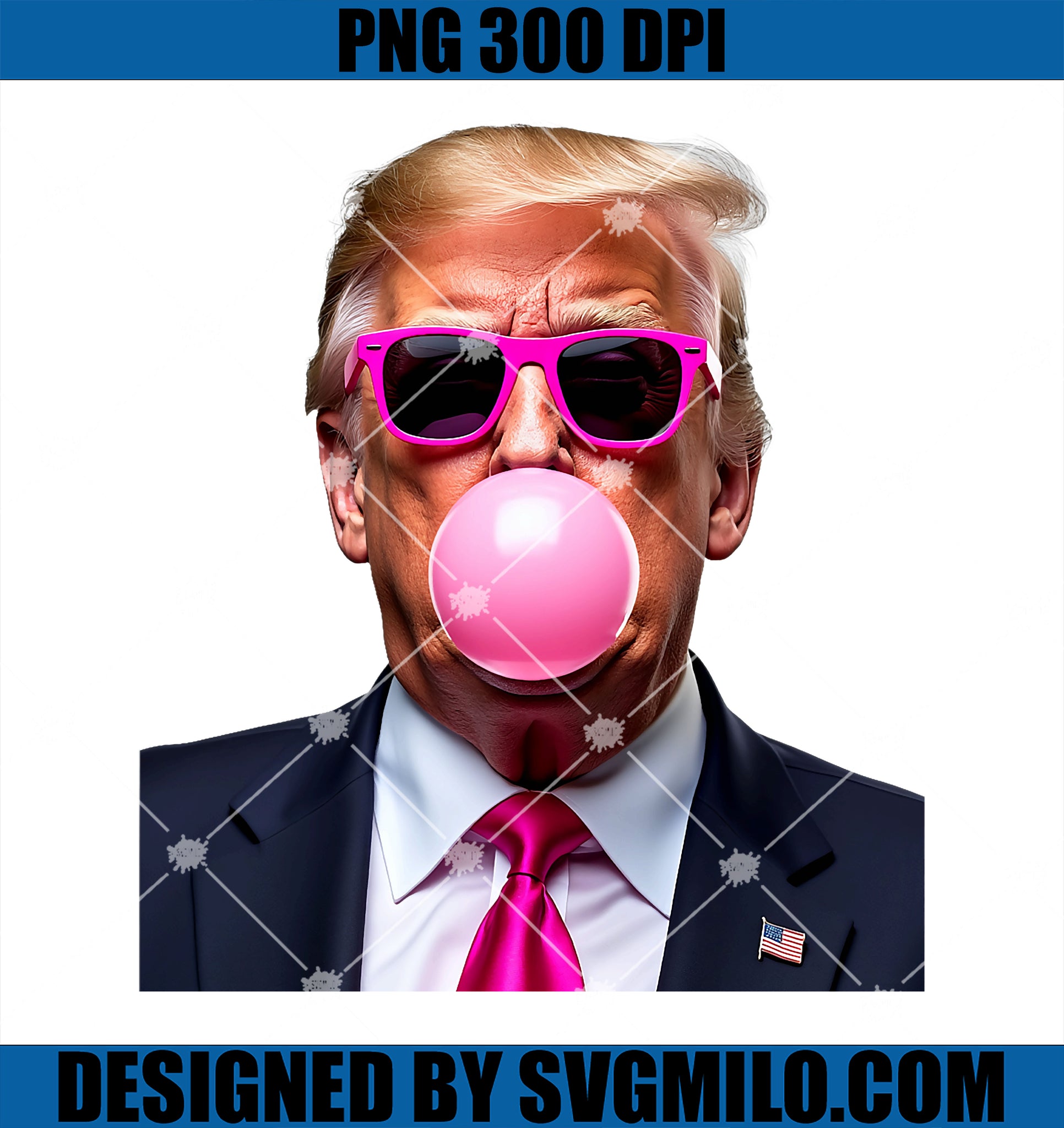 Trump Bubble Gum Pink PNG