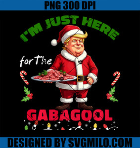 Trump Christmas I_m Just Here For The Gabagool Xmas PNG