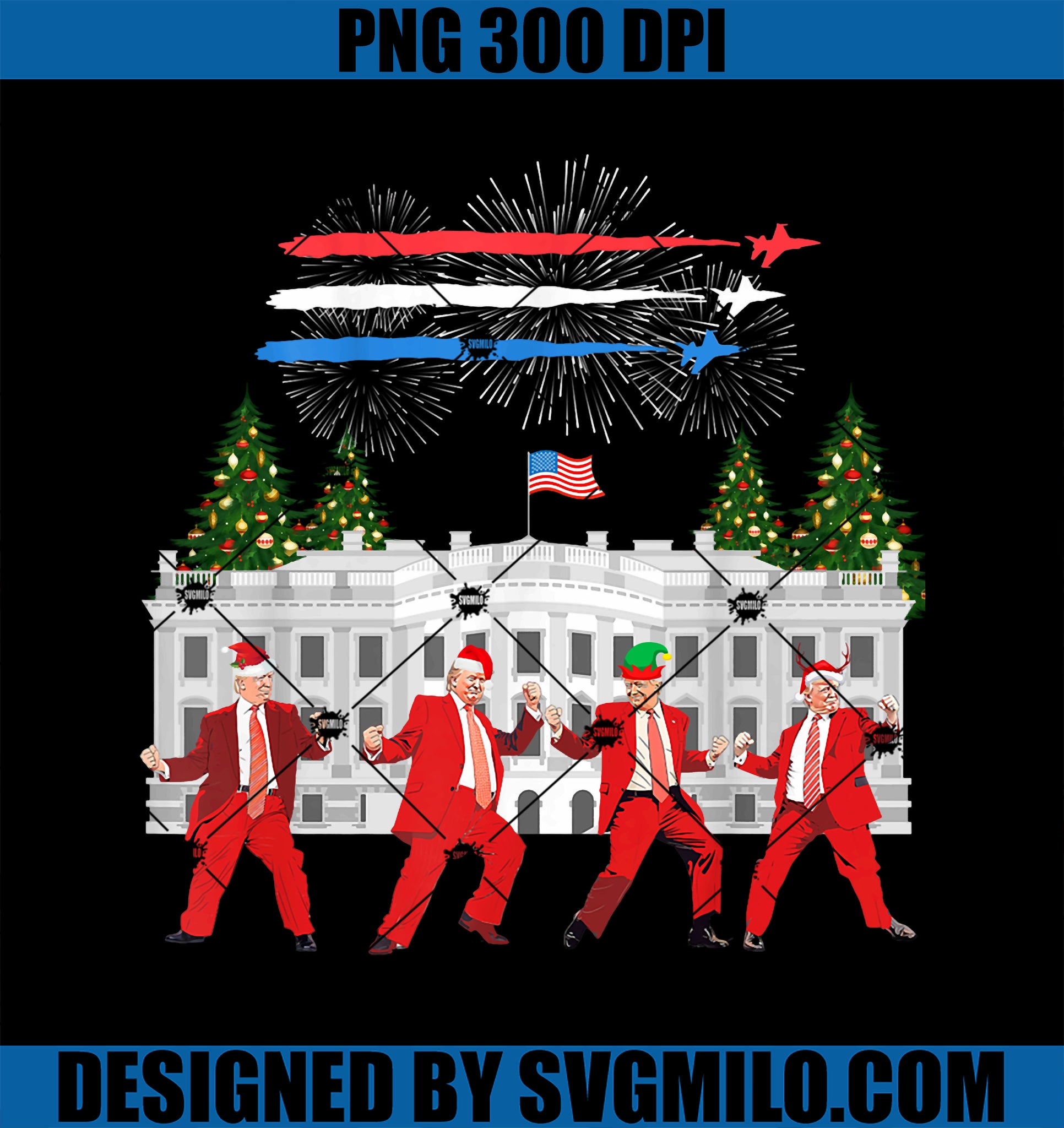 Trump Daddys Home White House Dance Make Xmas Great Again PNG