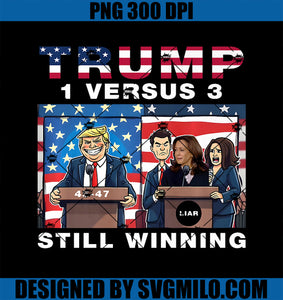 Trump Debate Kamala Harris 1 Versus 3 and Still Winning Premium PNG