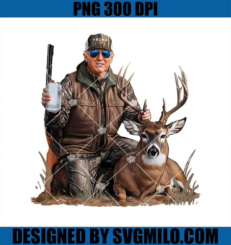 Trump Deer Hunting PNG, Donald Trump Old School Camouflage PNG