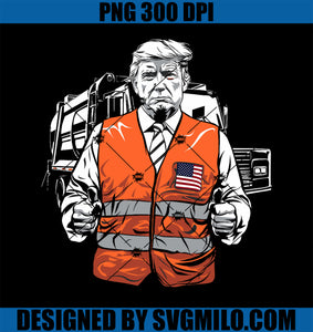 Trump Garbage Truck Vest PNG