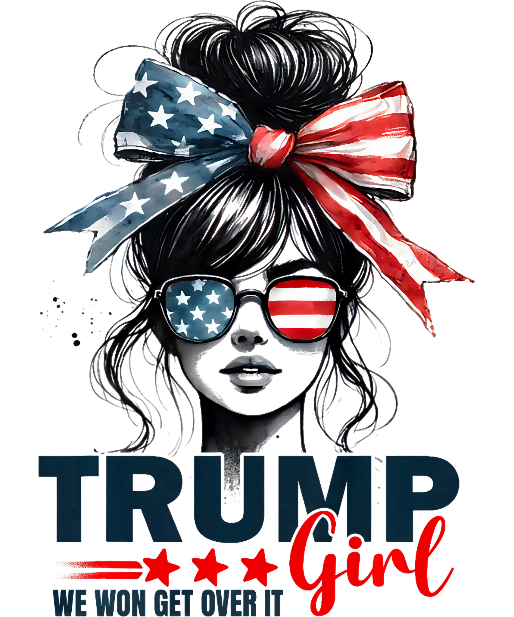 Trump Girl We Won Get Over It Trump 2024 PNG