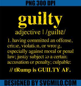 Trump Guilty PNG, Guilty Definition PNG