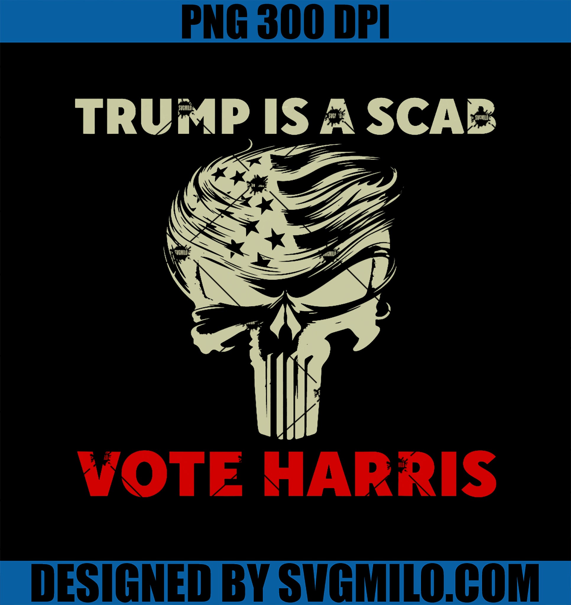 Trump Is A Scab Vote Harris Waltz PNG, New Way Move Forward Flag PNG