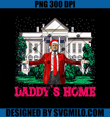 Trump Pink 2024 PNG, Take America Back Daddy_s Home Christmas PNG