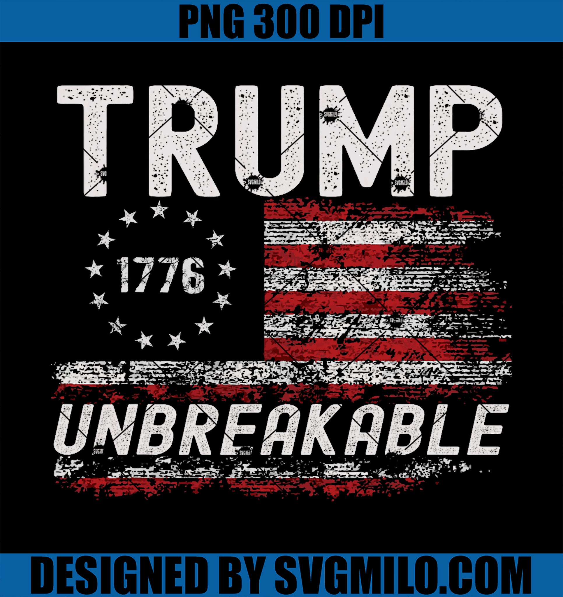 Trump Unbreakable President Donald Trump US Flag PNG, Trump Shot PNG