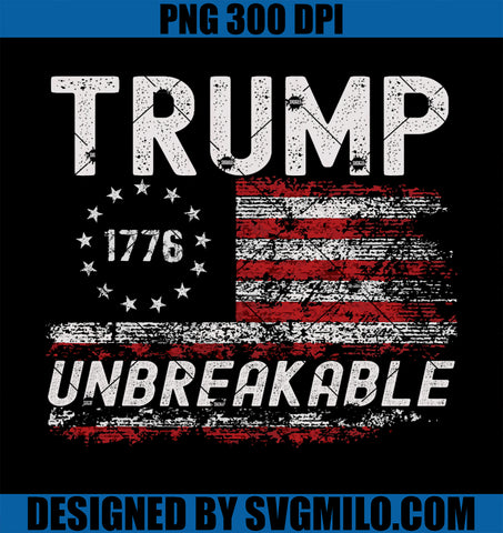 Trump Unbreakable President Donald Trump US Flag PNG, Trump Shot PNG