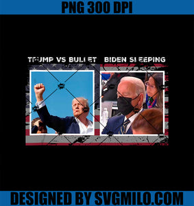 Trump V Bullet PNG, Biden Sleeping Funny Political Republican PNG