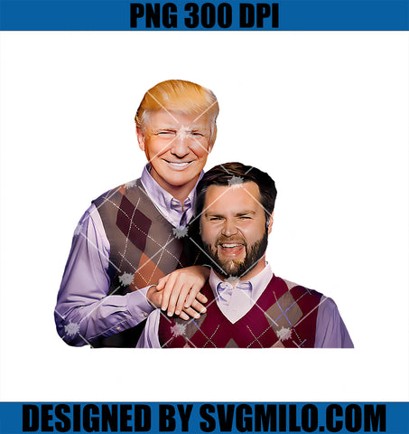 Trump Vance 2024 Brothers PNG, Funny Parody Trump J D Vance Bros PNG