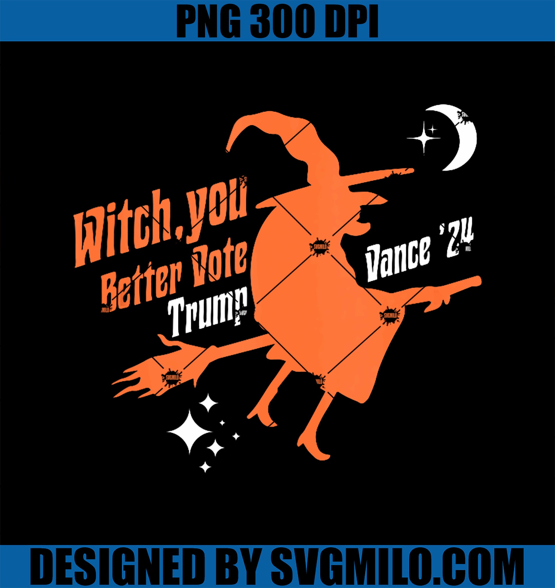 Trump Vance Halloween PNG, Halloween Witch Better Vote Trump Vance PNG