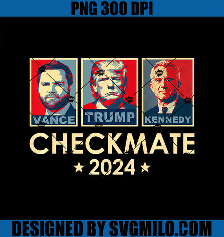 Trump Vance Kennedy Checkmate 2024 Election Republican Premium PNG