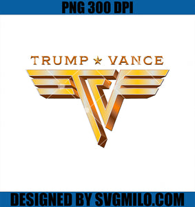 Trump Vance TV Rocker Gold Logo Vintage Trump Vance 2024 PNG