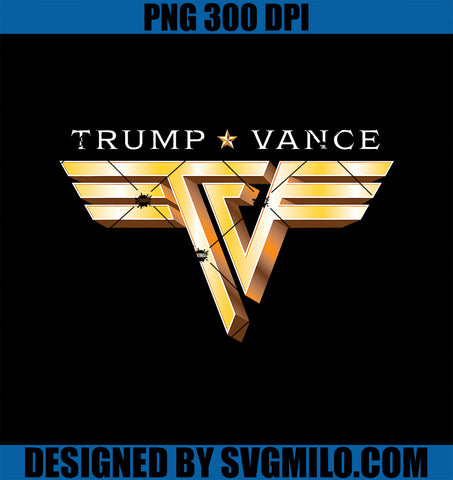 Trump Vance TV Rocker Gold Vintage PNG, Trump Vance 2024 PNG