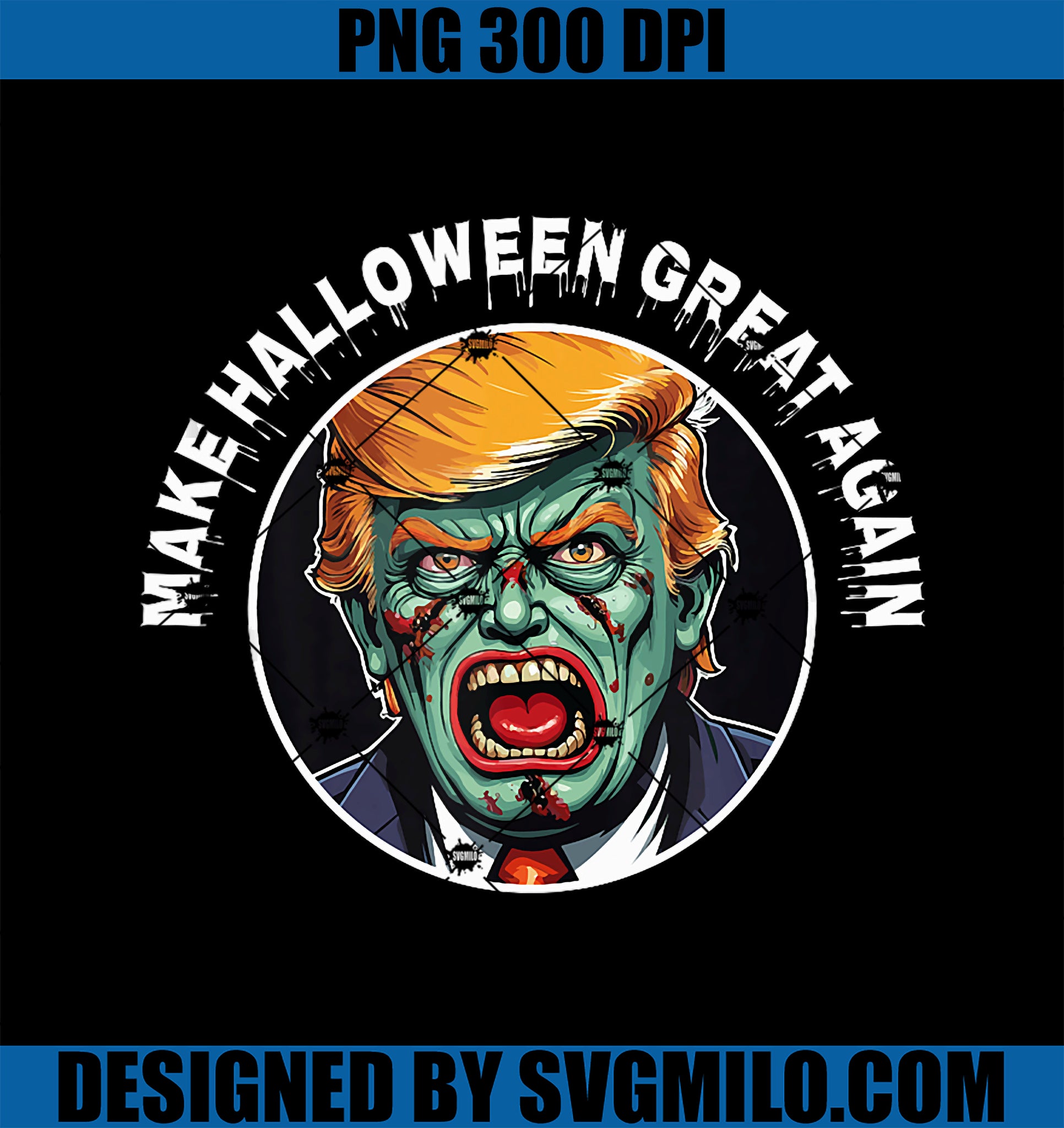 Trump Zombie Make Halloween Great Again PNG