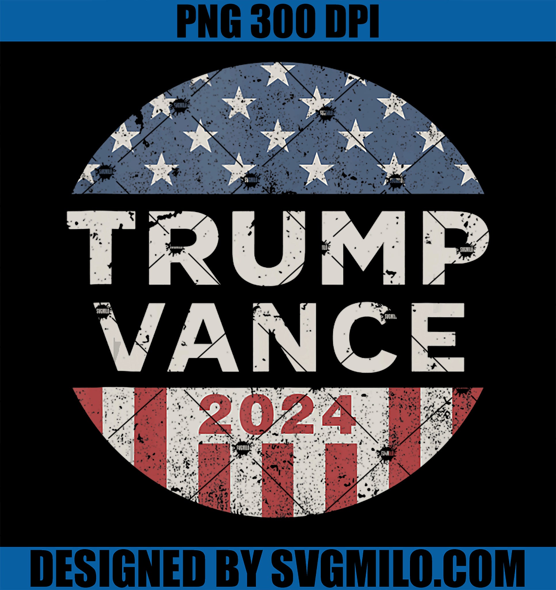 Trump JD Vance 2024 Button Election for Republicans PNG