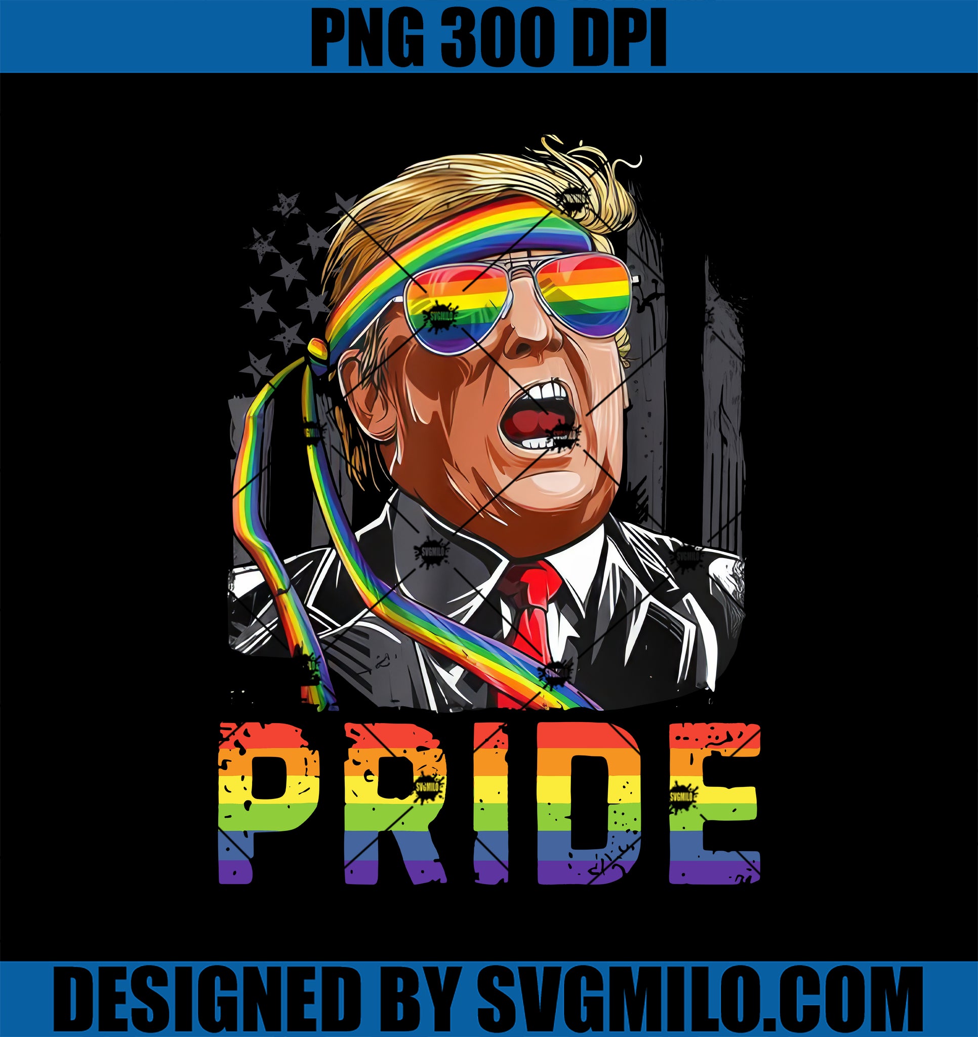 Trump Rainbow Flag Lesbian Bisexual Gay Pride LGBT PNG