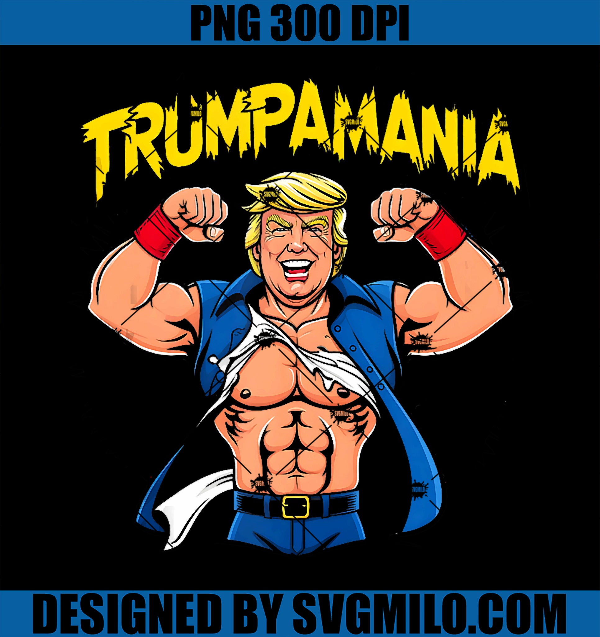 Trump Republican Convention Wrestling Meme Trumpamania PNG