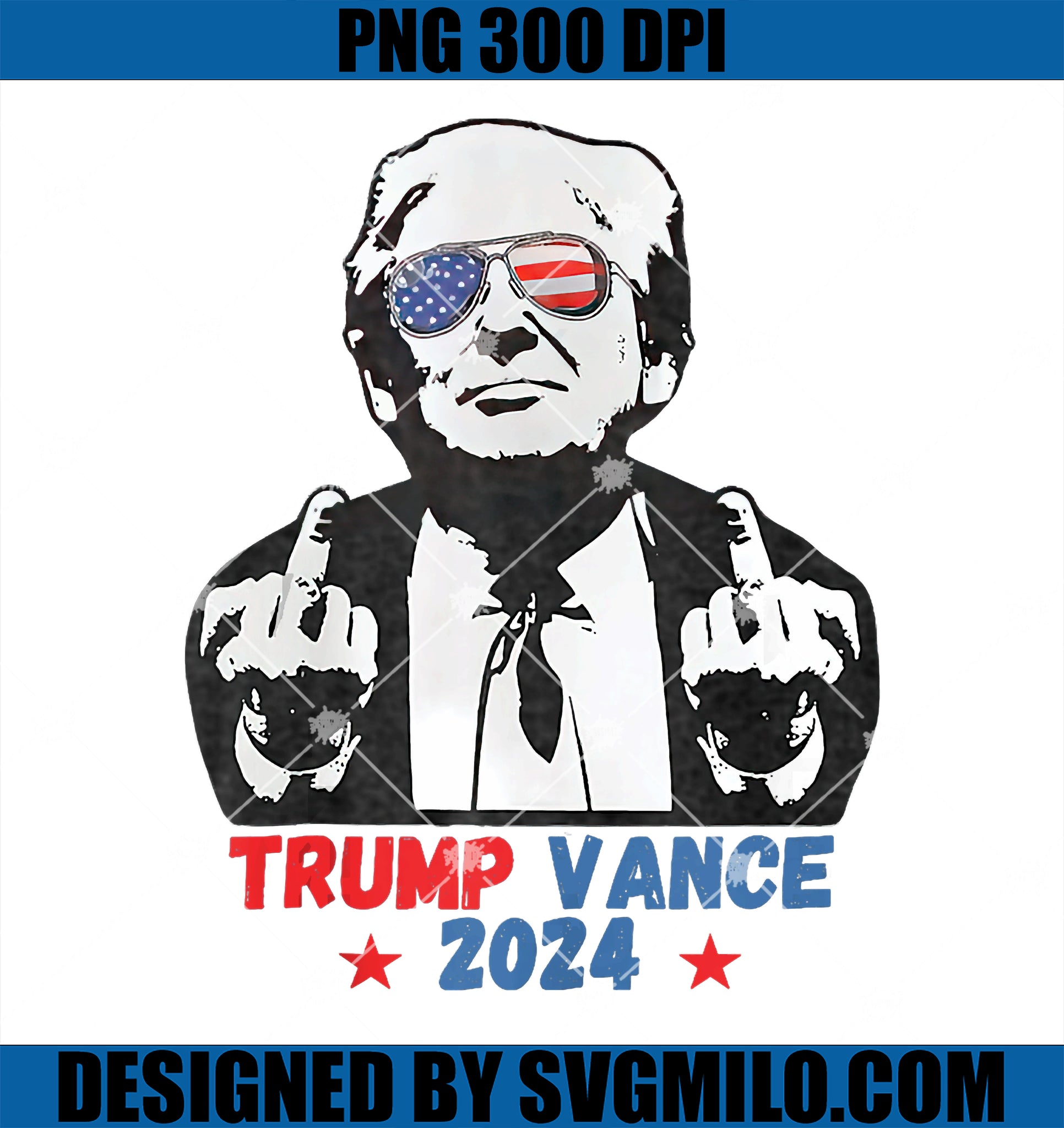 Autocollant Pare-chocs Trump Vance 2024 - Modèle DT24-BS-504 - Marque Buttonsonline - Neuf Sous Blister