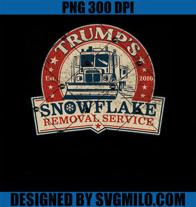 Trump_s Snowflake Removal Service Funny Trump 2024 PNG