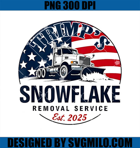 Trump_s Snowflake Removal Service PNG, Funny Trump 2025 USA Flag PNG