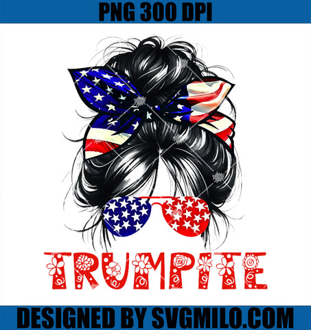 Trumpites For Trump 2024 Messy Bun RPNG, etro American President PNG