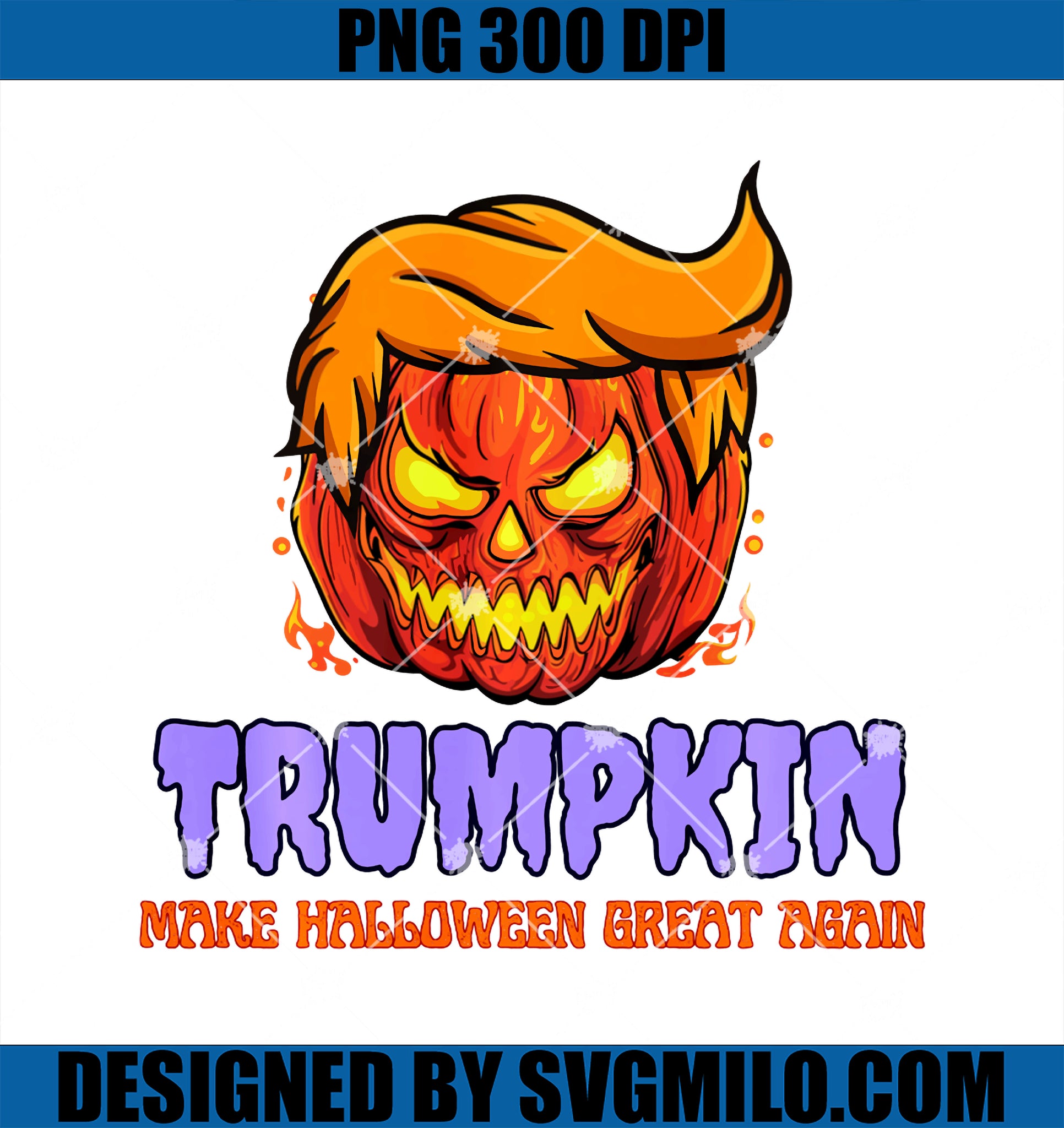 Trumpkin 2024 USA Make Halloween Great Again Funny Trump PNG