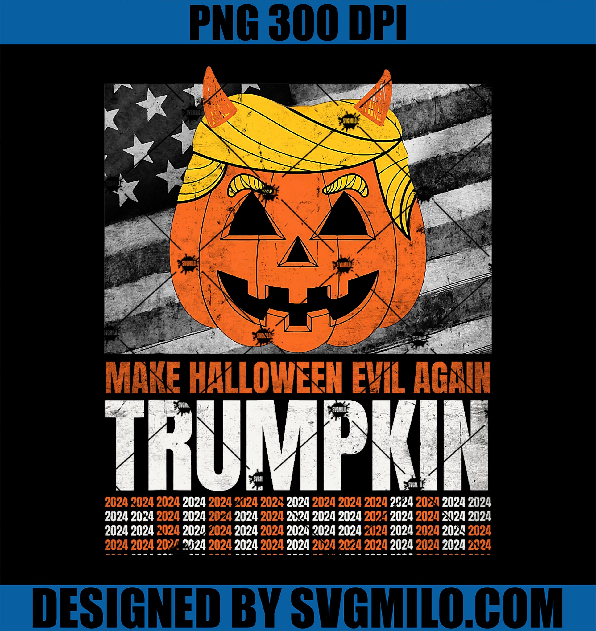 Trumpkin Make Halloween Great Again 2024 PNG, Funny Trump PNG