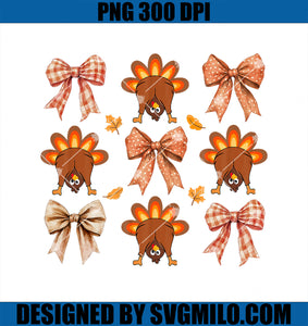 Turkey Coquette Bow Tee Thanksgiving Guess What Turkey Butt PNG