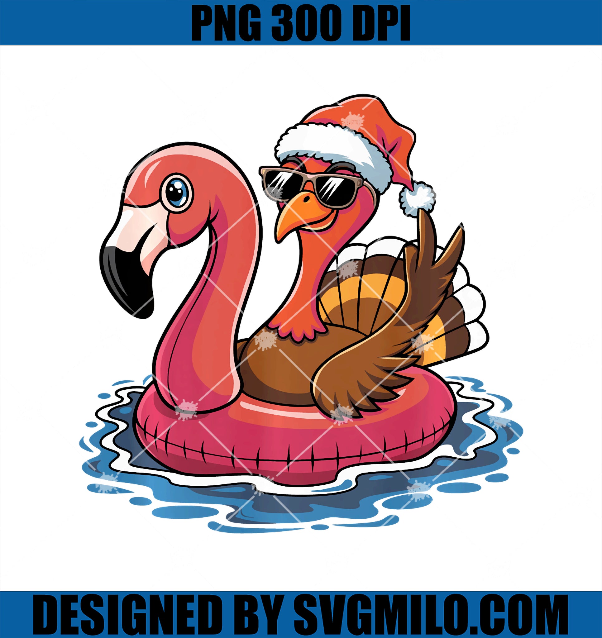 Turkey Flamingo Thanksgiving Autumn Christmas Pink Float PNG