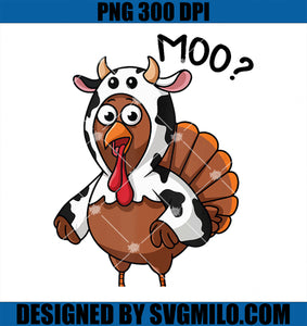 Turkey Moo Funny PNG, Thanksgiving Joke For Farmer PNG