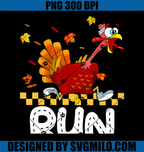 Turkey Run PNG, Thanksgiving Running Turkey Trot PNG