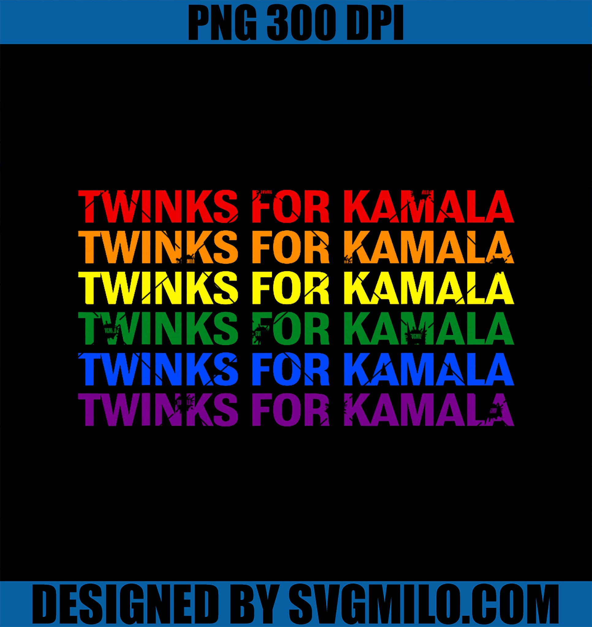 Twinks For Kamala Harris LGBTQ Pride Gay Lesbian Rights PNG