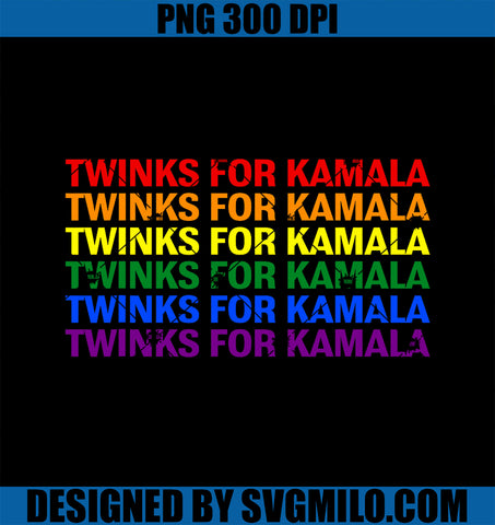 Twinks For Kamala Harris LGBTQ Pride Gay Lesbian Rights PNG