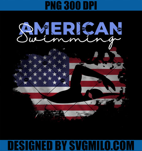 USA Summer Swimming American Flag Team Sport Athlete PNG