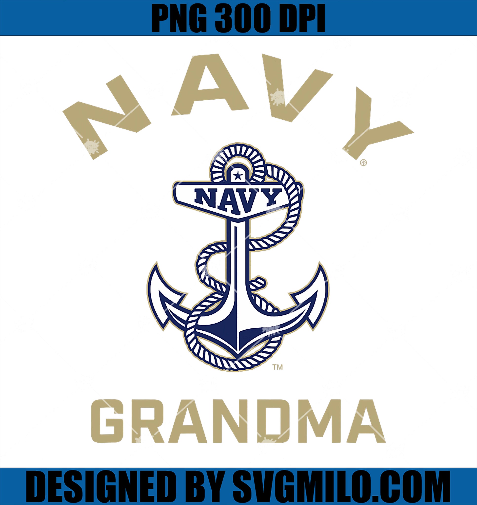 US Naval Academy Navy Midshipmen Arched Grandma PNG