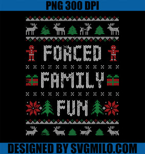 Ugly Christmas Sweater Forced Family Fun Christmas PNG