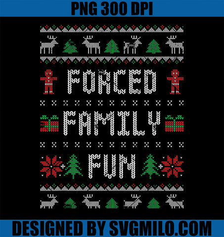 Ugly Christmas Sweater Forced Family Fun Christmas PNG