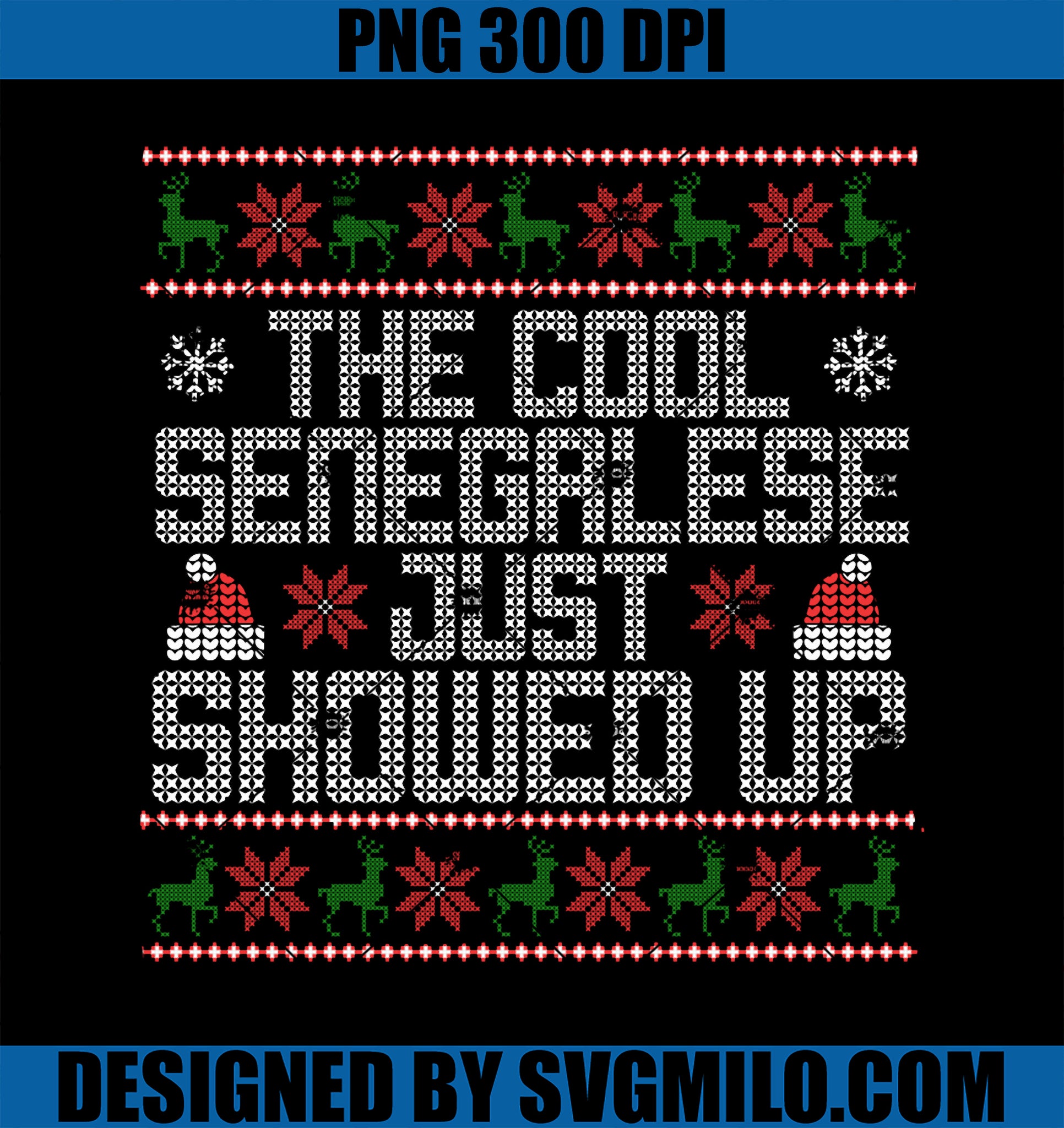 Ugly Christmas Sweater Senegalese Cool Funny Xmas PNG