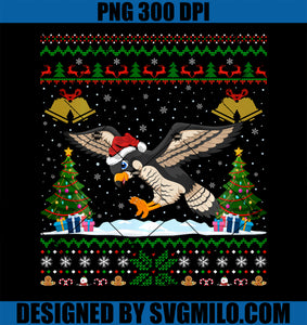 Ugly Xmas Tree Lights Santa Hat Falcon Bird Christmas PNG