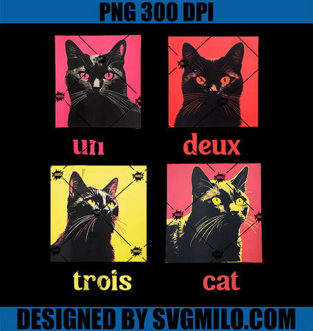 Un Deux Trois Cat PNG, Funny French Cat PNG