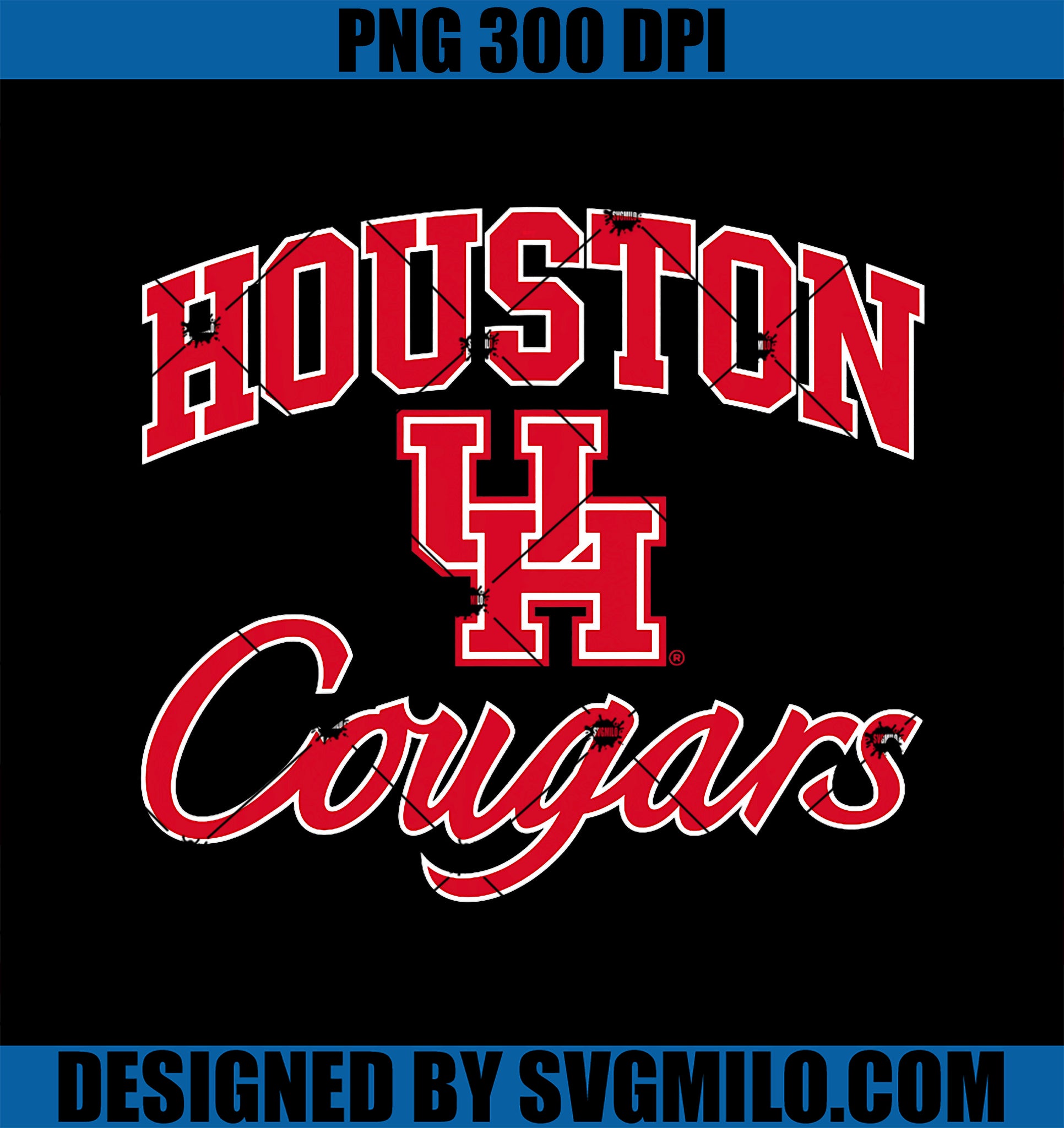 University of Houston  Houston Blue Collection Arch Script PNG