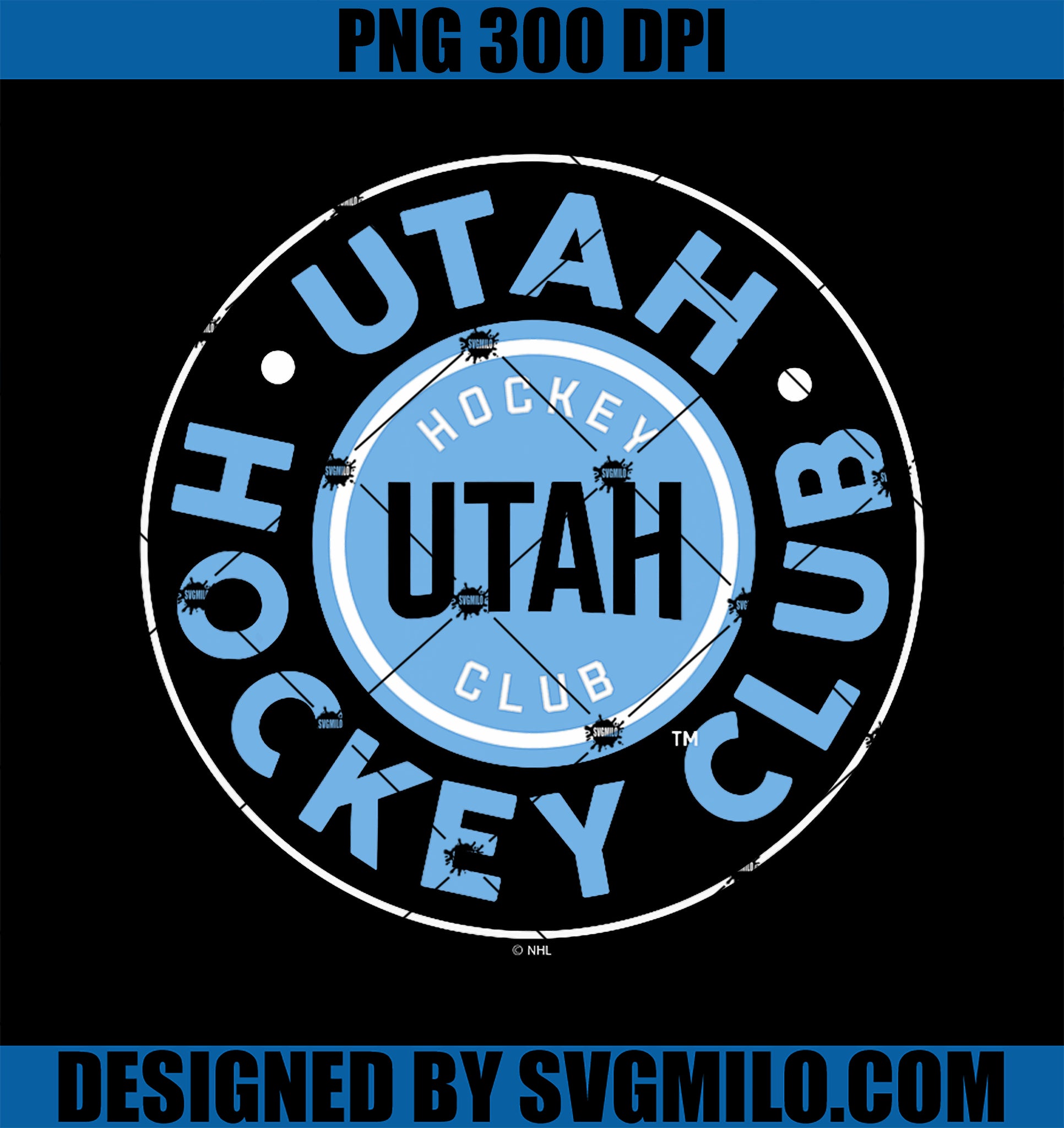 Utah Hockey Club Symbol Black Officially Licensed PNG