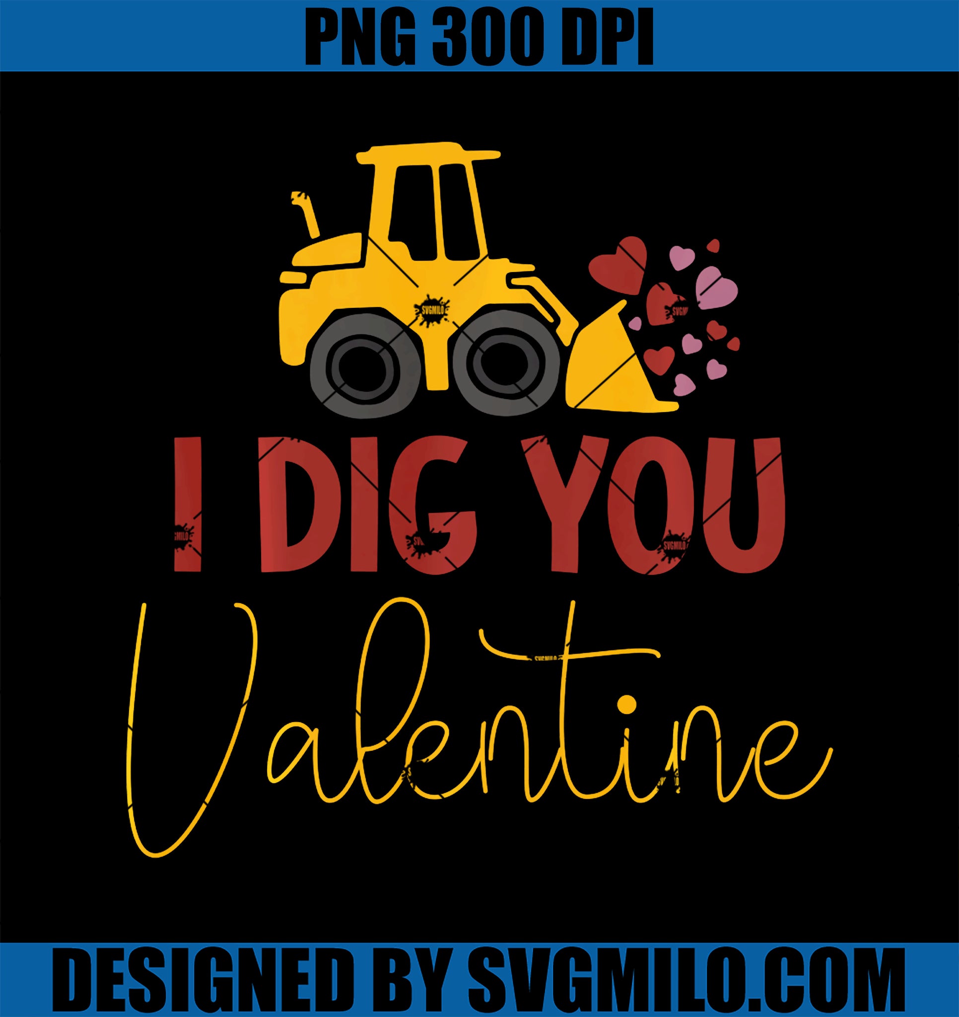 Valentines Day Construction Boys Kids Toddler Trucks PNG