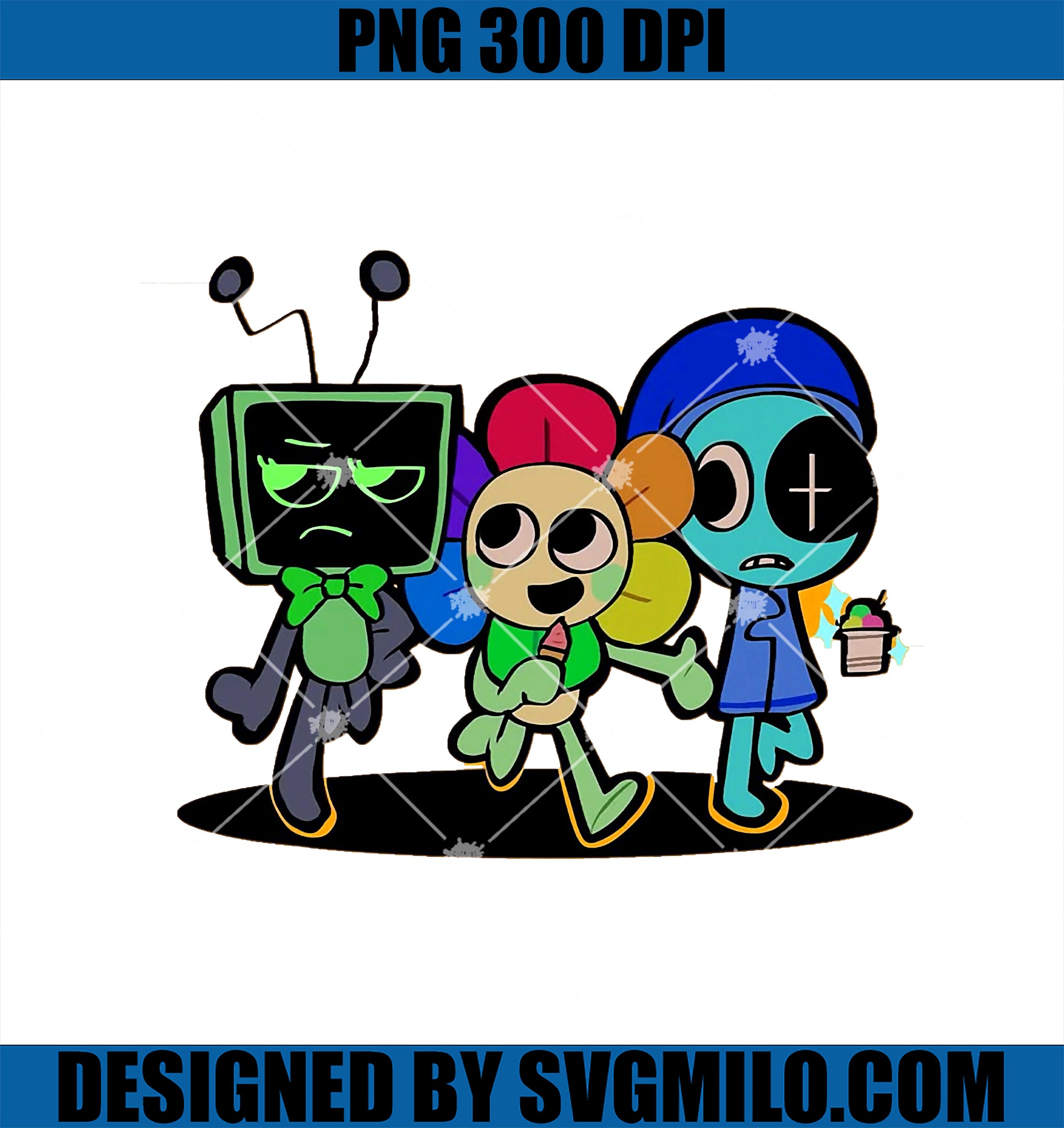 Vee And Astro PNG, Dandy's World PNG